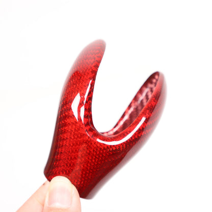 Red Real Carbon Fiber Center Gear Shift Knob Trim Cover For Corvette C6 2005-13 15