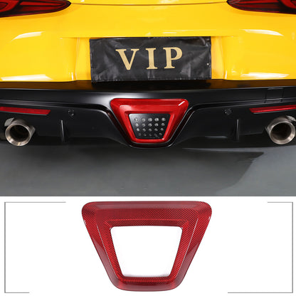 Red Real Carbon fiber Rear Bumper lower brake light frame For GR Supra 19-24 3