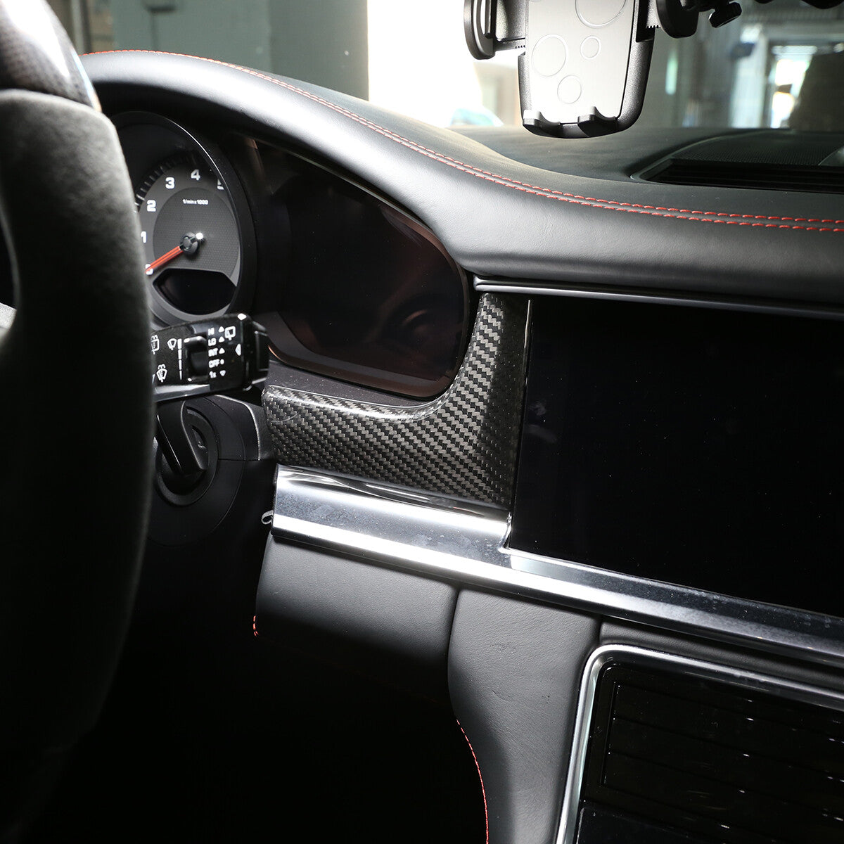 Real Carbon Fiber Center Dashboard Trim For Porsche Panamera 971 2017-2023 US 3