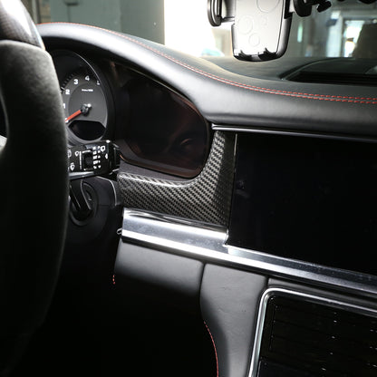 Real Carbon Fiber Center Dashboard Trim For Porsche Panamera 971 2017-2023 US 3