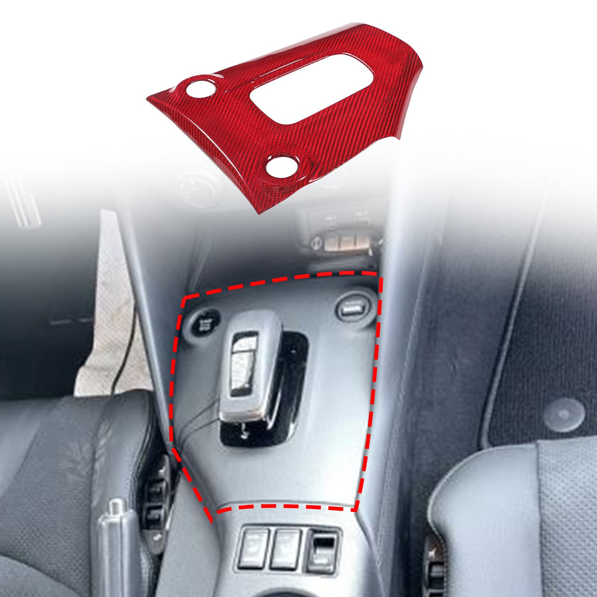 Red Real Carbon Fiber Interior Center Console Trim For Nissan Z 400Z RZ34 2023+ 19