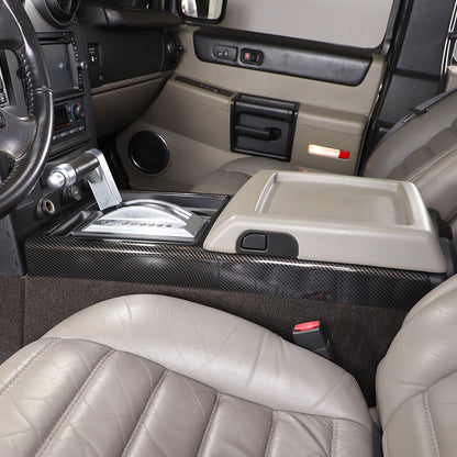 Carbon Fiber ABS Center Console Gear Frame Trim For Hummer H2 2003-2007 6