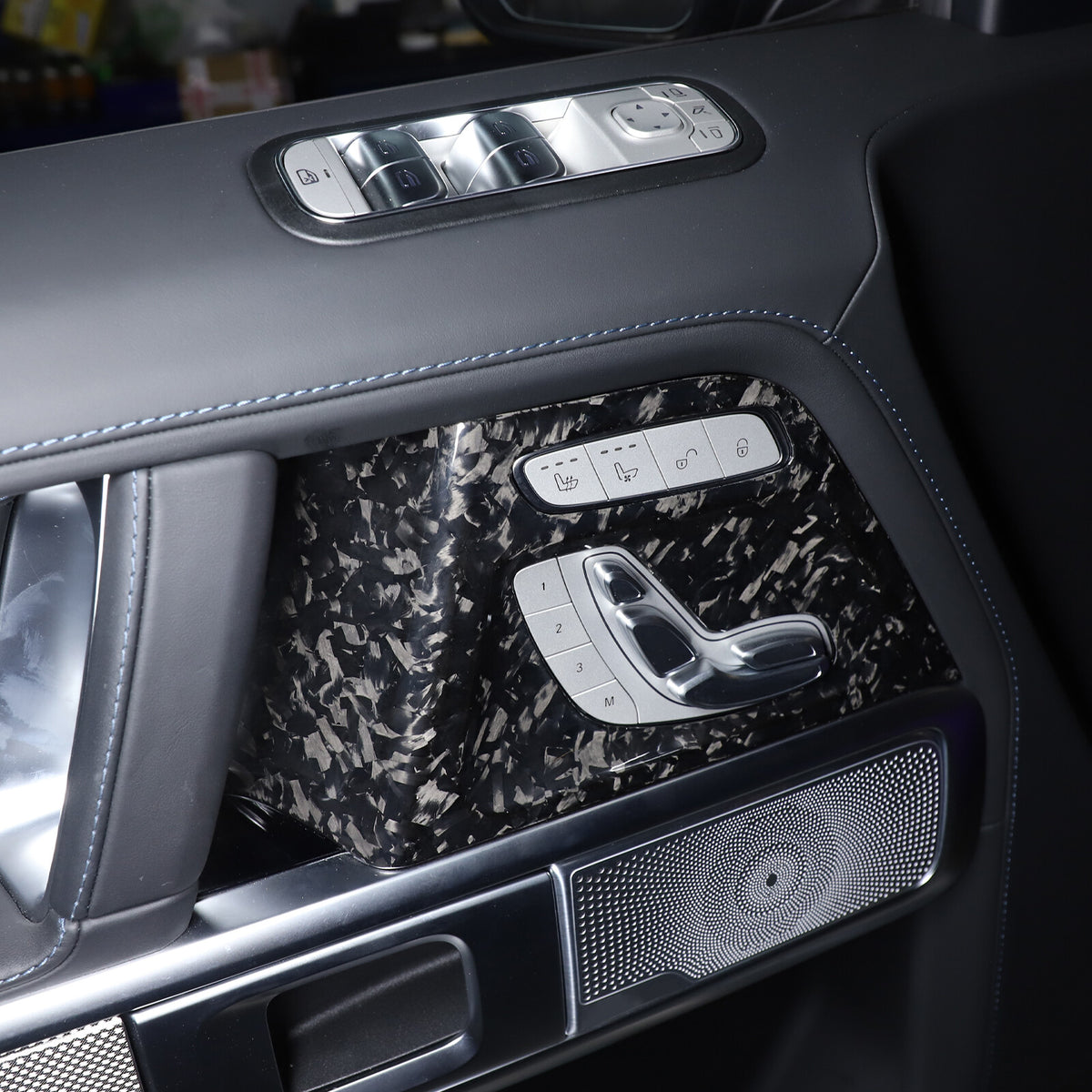Forged Carbon Fiber Seat Adjustment Button Trim Cover for Benz G-Class 2019-20 15