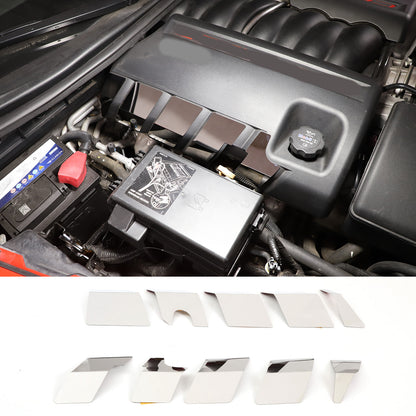 Gloss Stainless Engine Bay LOWER FUEL RAIL COVER Plate Fits corvette C6 2005-13 2