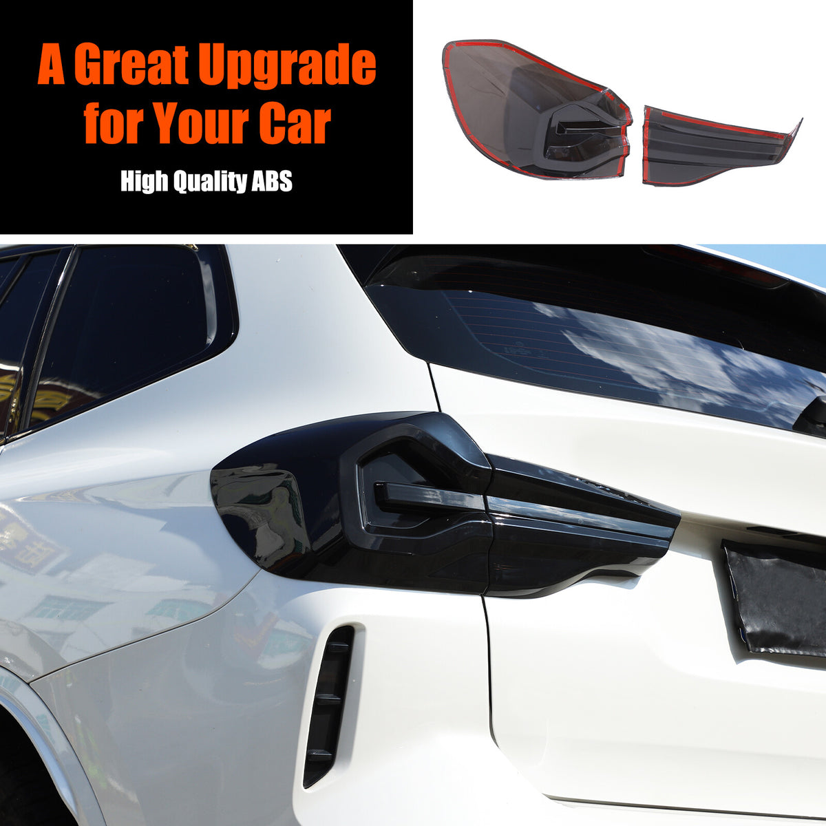 Smoked Blackout Tail Light Lamp Cover Overlay For BMW X3 G01/iX3/X3M F97 22-24 18