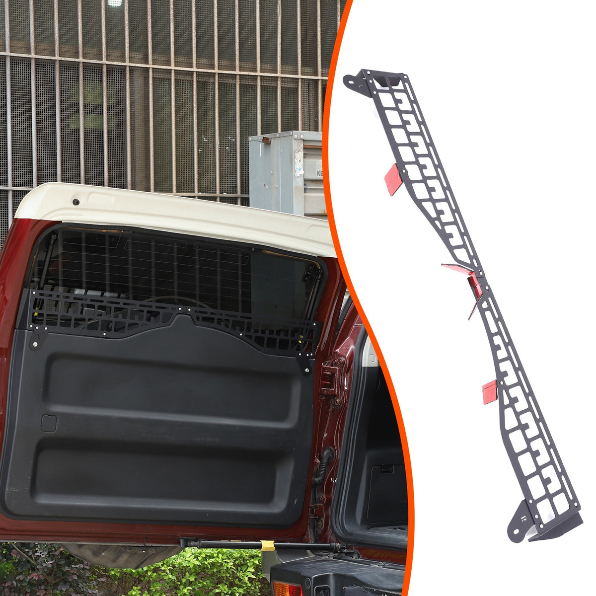 Steel Rear Window Storage Fence Molle Panel For Toyota FJ Cruiser 2007-21 9