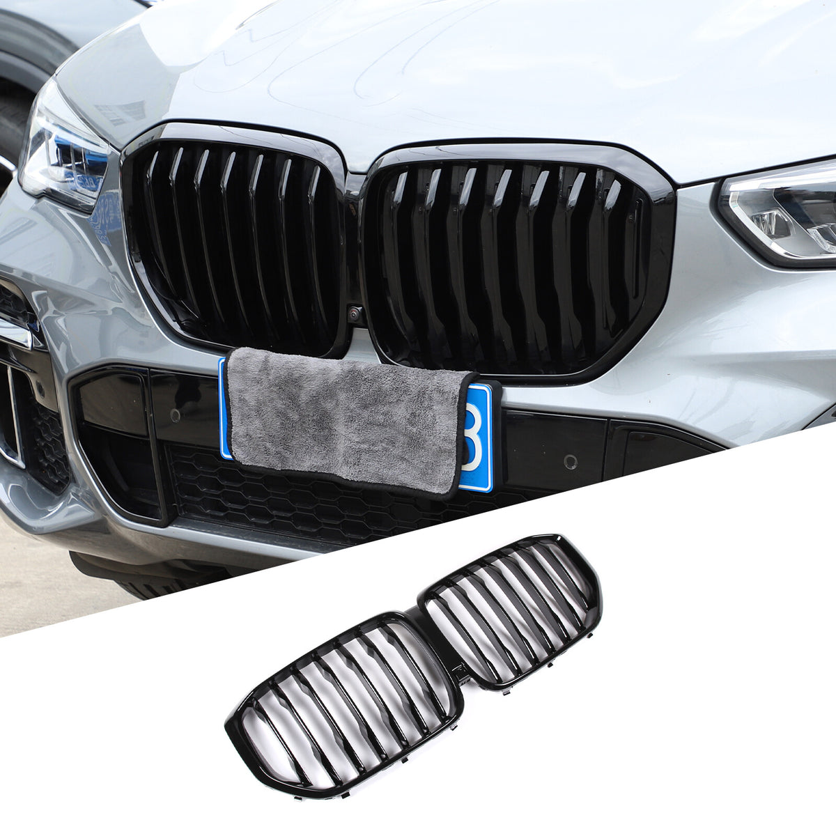 Replace Glossy Black Front Kidney Grille For BMW X5 G05 2019-2022 2023 20