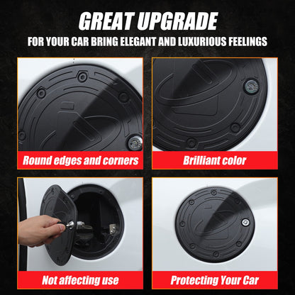 Steel Locking Fuel Door Black Gas Tank Cap Cover Lock Key For Toyota Tundra 22+ 9