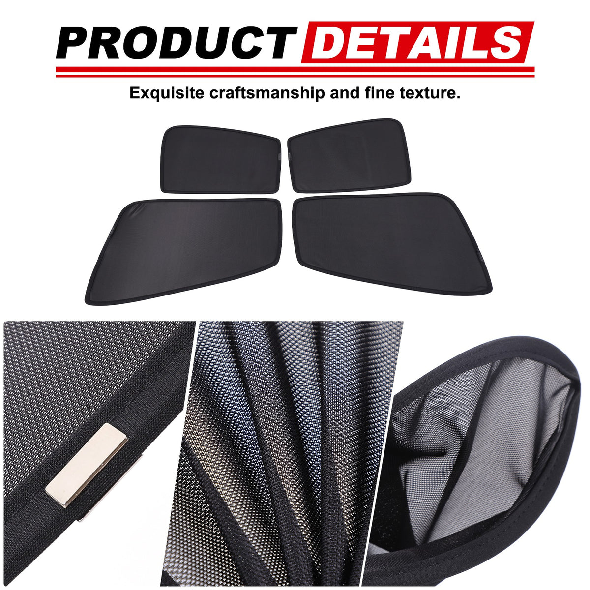 Front Rear Window Sun Shade Cover Mesh Shield For Mitsubishi L200 Triton 2015-23 9