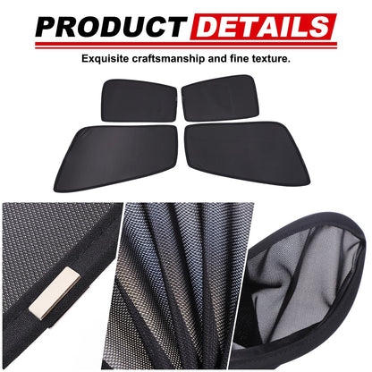 Front Rear Window Sun Shade Cover Mesh Shield For Mitsubishi L200 Triton 2015-23 9