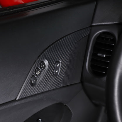 Matte Dry Real Carbon Fiber Center Console Trim Cover For Corvette C6 2005-13 91