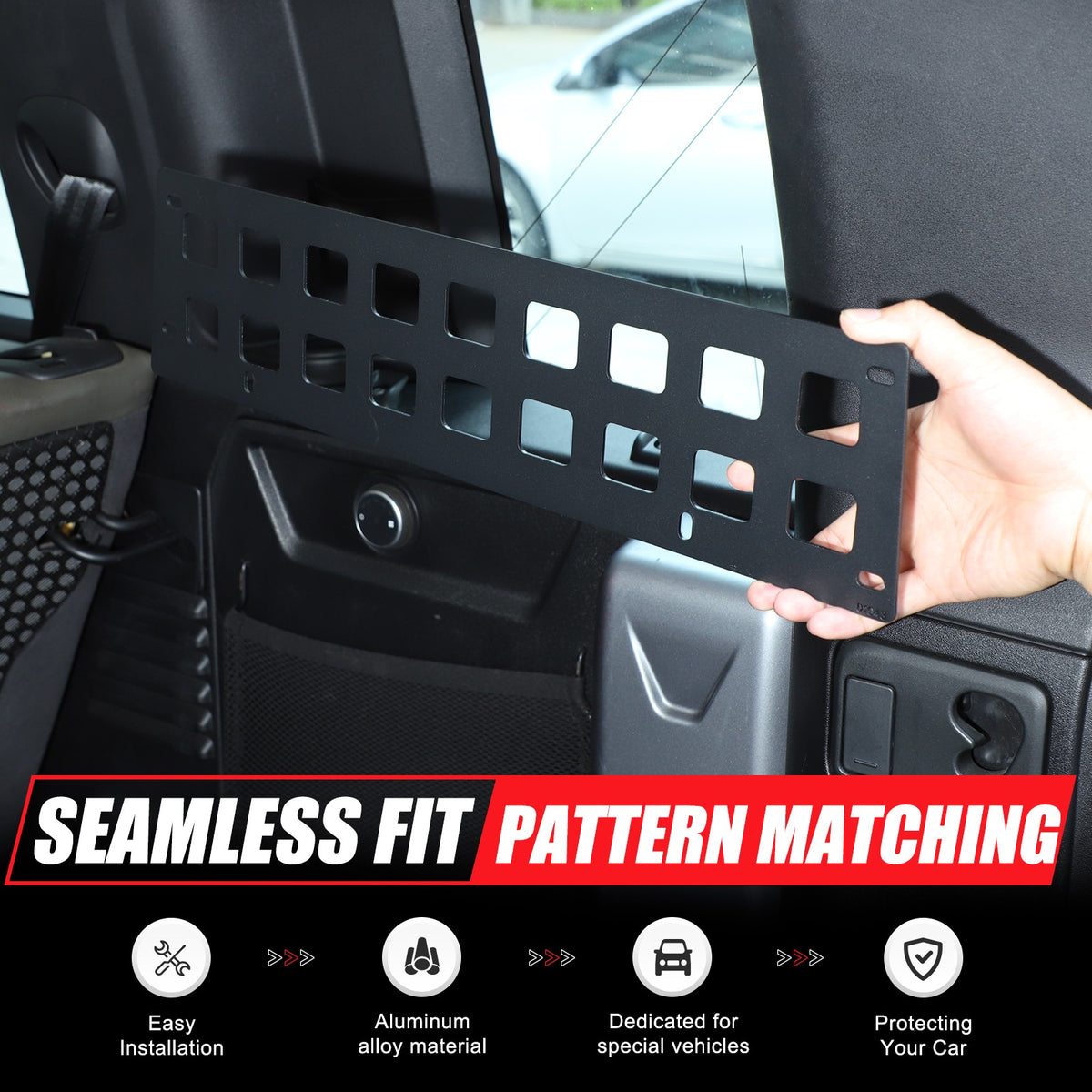Trunk Side Window Storage Fence Molle Panel For LR Defender L663 110 20+ US 8