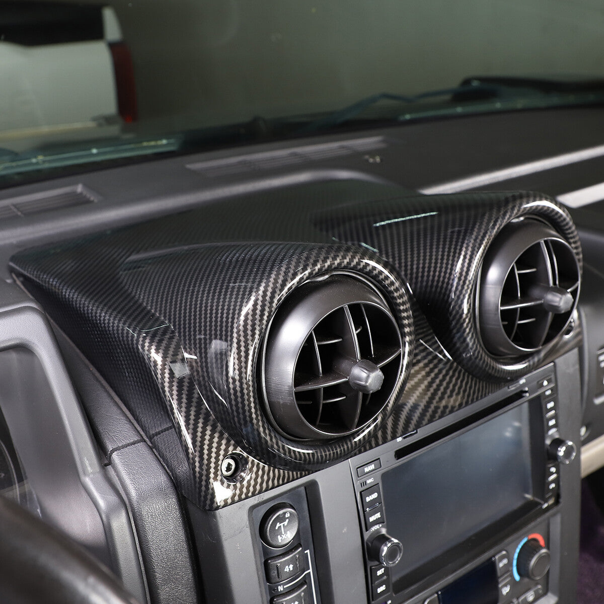 Carbon Fiber Style Central Control Airvent Trim For Hummer H2 SUV 2003-07 US 7