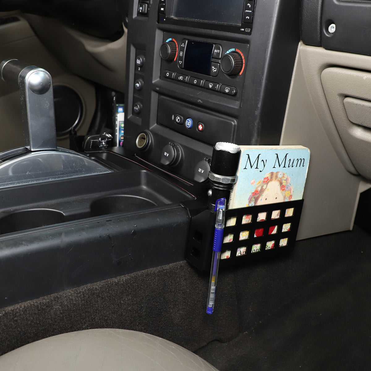 Interior Gear Shift Side Storage Box Two Baskets For Hummer H2 2001-2007 11