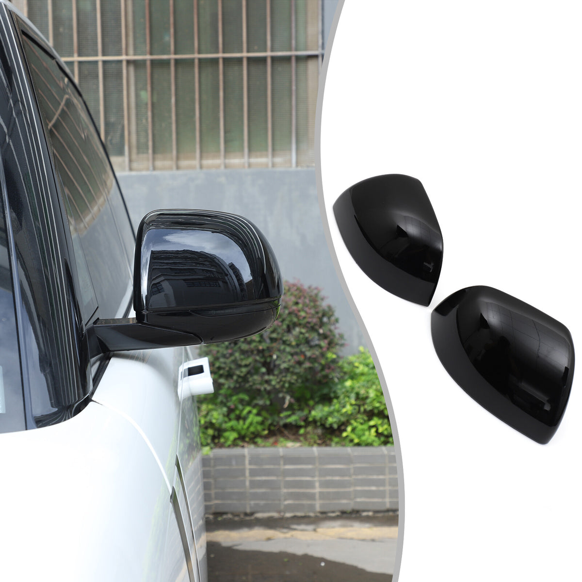 Glossy Piano Black Outer Mirror Trim For LR Range Rover Sport/Range Rover 2023+ 4