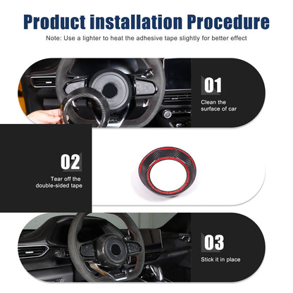 Real Carbon Fiber Steering Wheel Center Surround Cover For Lotus EMIRA 22-25 US 21