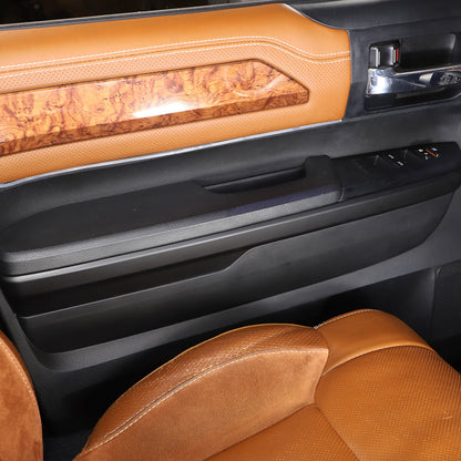 Matte Black Inner Door Armrest Panel Trim For Toyota Tundra Crew Cab 2014-2020 3