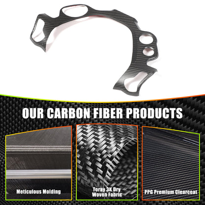 Matte Real Carbon Fiber Steering Wheel Button Trim For Ferrari 458 2011-2016 6