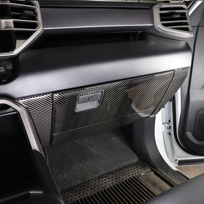 Carbon Fiber Main driver & Co-pilot Panel Trim Cover For Toyota Tundra 2022-26 8