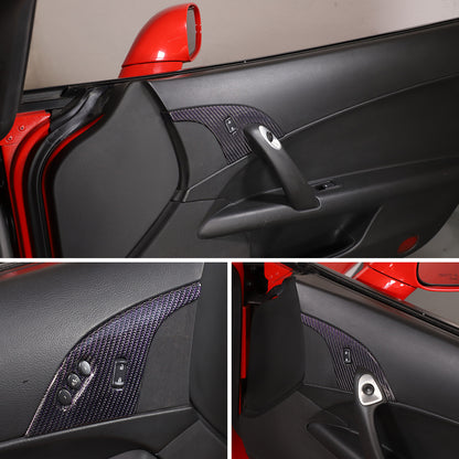 Real Carbon Fiber Children Lock Button Frame Trim For Corvette C6 2005-2013 7