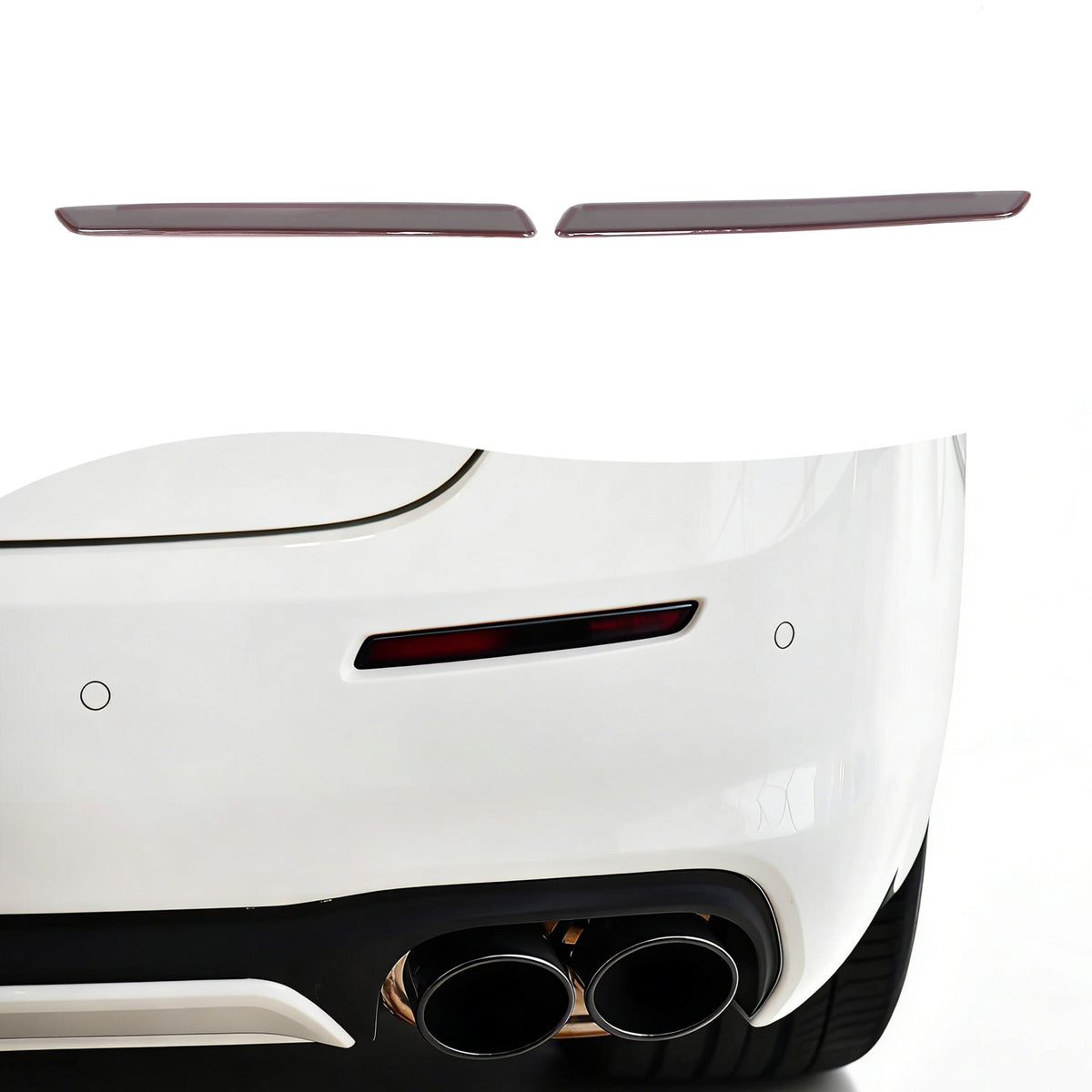 Smoked Black Rear Fog Tail Light Lamp Cover Trim For Maserati Ghibli 18-23 US 11