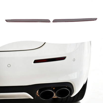 Smoked Black Rear Fog Tail Light Lamp Cover Trim For Maserati Ghibli 18-23 US 11