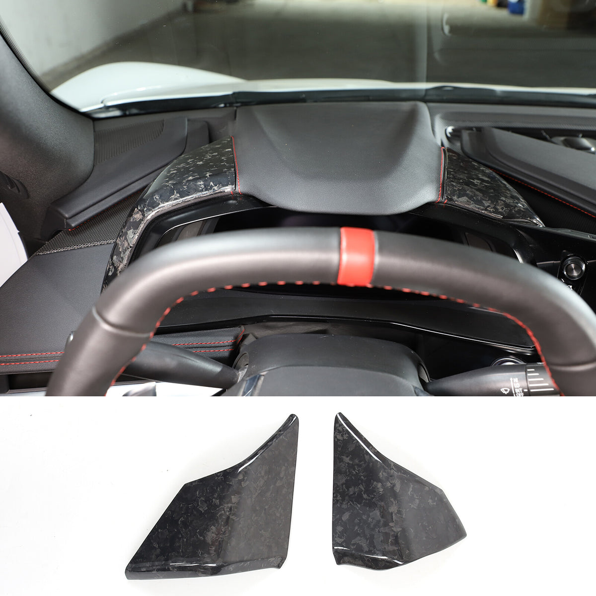 Forged Carbon Fiber Instrument Display Side Trim For 2020-2025 Corvette C8 3