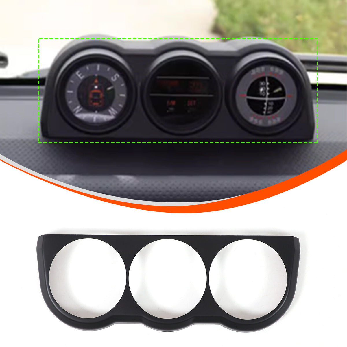 Matte Black ABS Interior Full Set Cover Trim Kit Set For FJ Cruiser 2007-2021 4