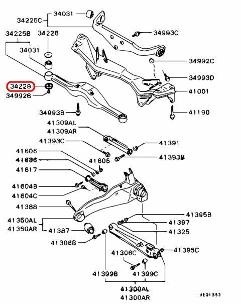 Mitsubishi OEM Front Shock Absorber Lower Bushing MB515155 for Pajero 3