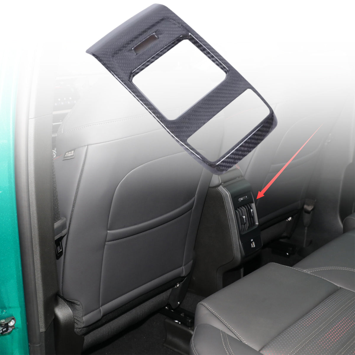 Real Carbon Fiber Interior Rear Air Vent Cover Trim For Alfa Romeo Tonale 23-24 1