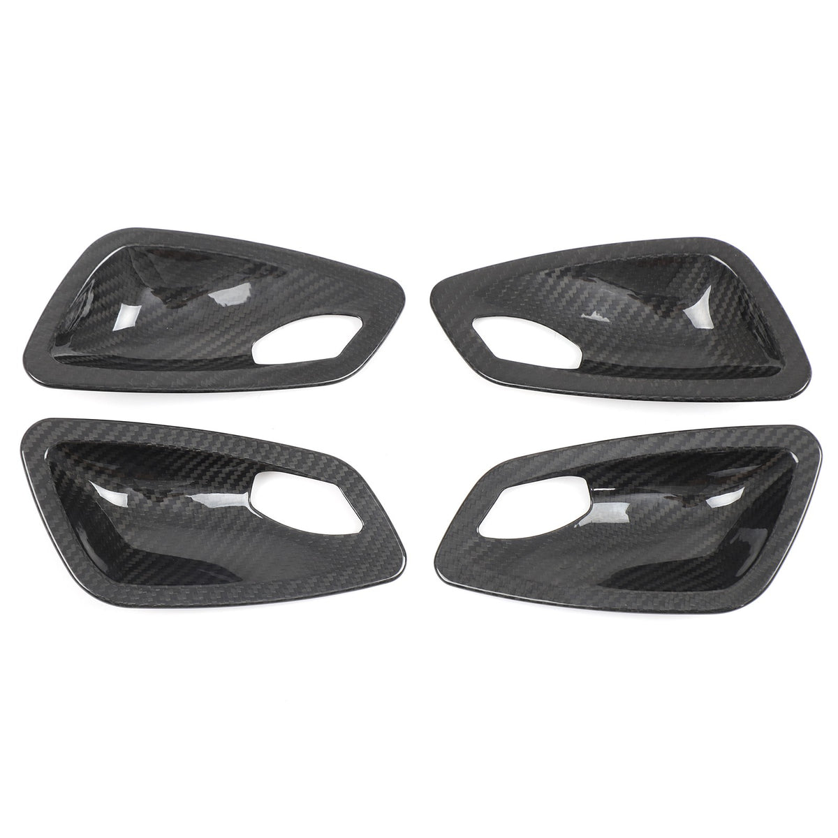 Real Carbon Fiber Inner Interior Door Bowl Trim For BMW 3 Series E90 2005-2012 9