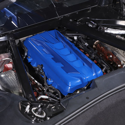 Blue Engine Bay Panel Cover Trim in Edge Blue For Corvette Coupe C8 2020-2026 23