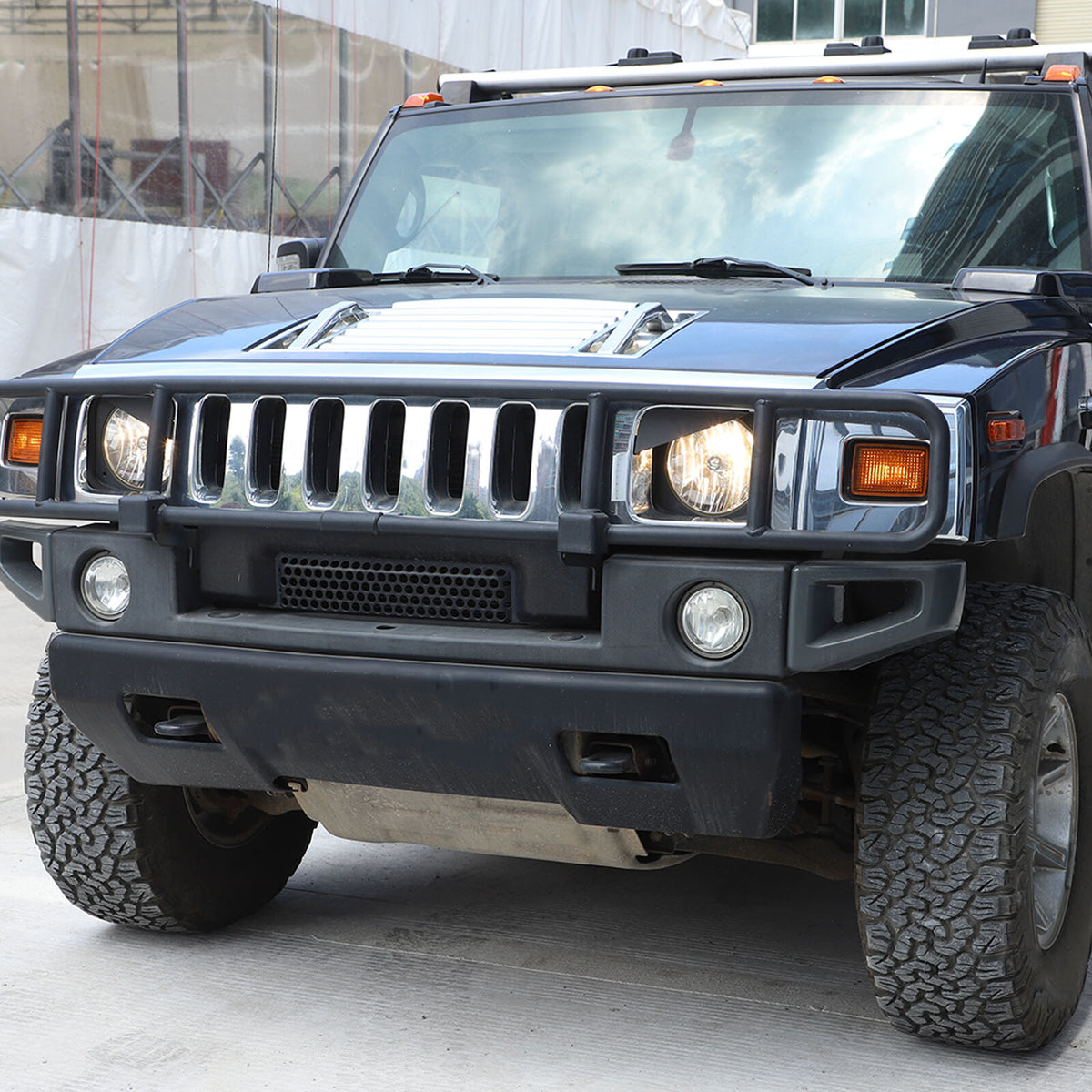 Carbon Steel Angry Eyes Headlight angle Panel Trim For Hummer H2 2003-09 3