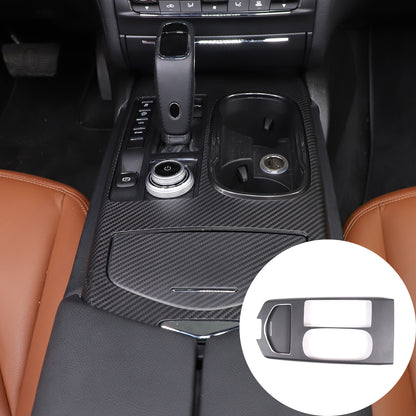 Matte Real Carbon Fiber Center Console Cover Trim For Maserati Ghibli 2017-2023 12
