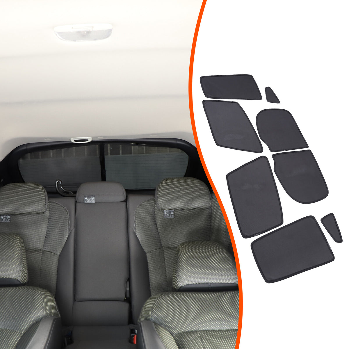 Full Car Window Screen Sun Shade Mesh Cover Windshield for Subaru Crosstrek 24+ 13