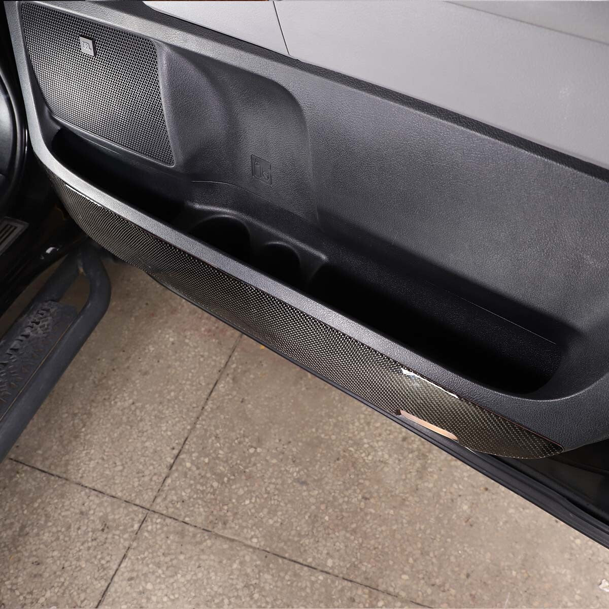 4PCS Carbon Fibre Door Panel Bottom Anti-kick Trim For Toyot-a Tundra 2007-2013 7