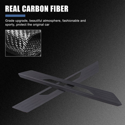 Matte Real Carbon Fiber Scuff Plate Door Sill Cover Protector For Corvette C8 19