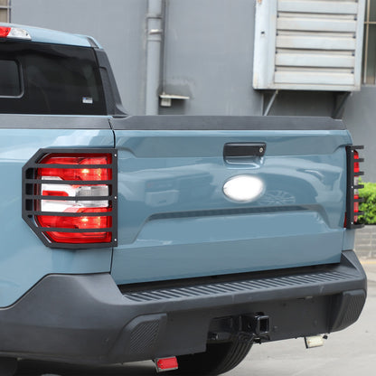 Mesh Carbon Steel Black Taillight Protection Cover Trim For Ford Maverick 2022+ 10