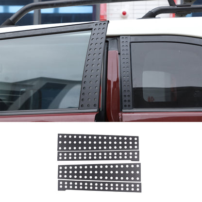 Black Aluminum Alloy Window Center Pillar Trim Panel For Toyota FJ Cruiser 07-21 4
