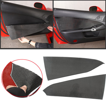Soft Carbon Fiber Interior Anti-kick Door Panel Sticker For Corvette C6 2005-13 1