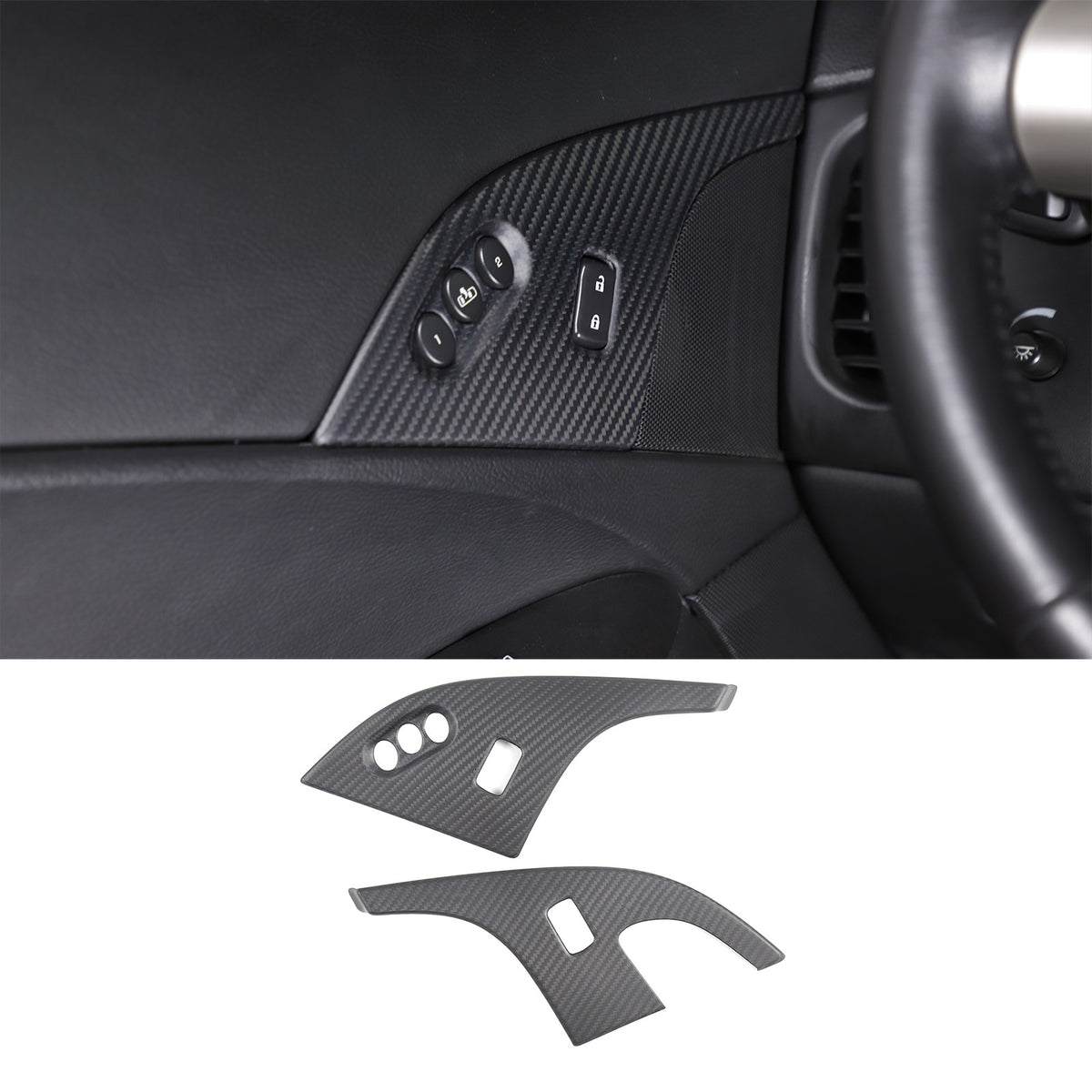 Matte Dry Real Carbon Fiber Center Console Trim Cover For Corvette C6 2005-13 93