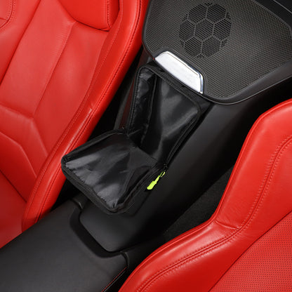Center Console Waterfall Wireless Charger Seat Storage Bag For Corvette C8 US 12