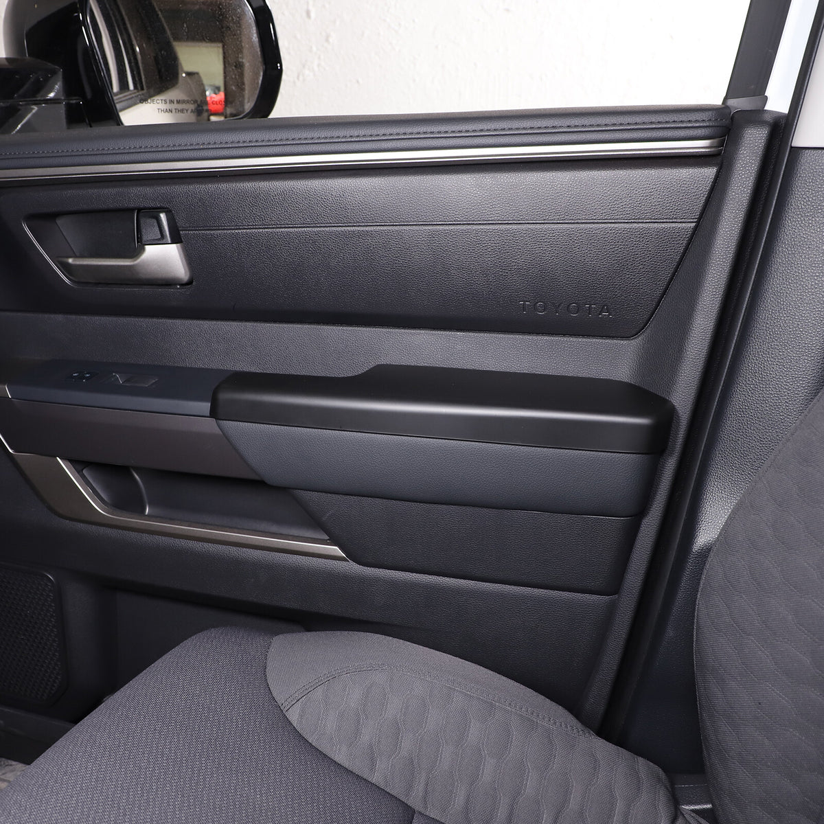 Matte Black Interior Door Panel Elbow Rest Trim Cover For Toyota Tundra 22+ US 6