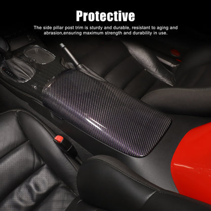 Real Carbon Fiber Center Console Armrest Box Cover Trim For Corvette C6 2005-13 16