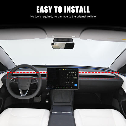Real Dry Carbon Fiber Center Console Interior Trim Cover For Tesla Model 3 2023+ 16