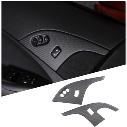 Matte Dry Real Carbon Fiber Center Console Trim Cover For Corvette C6 2005-13 94
