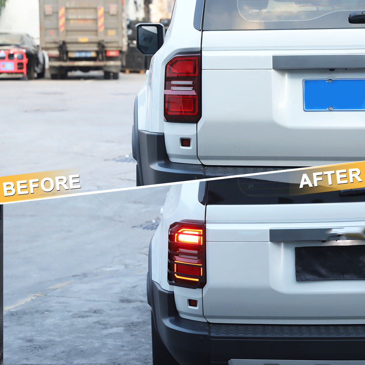 Steel Alloy Rear Tail Light Lamp Cover Trim For Toyota Land Cruiser LC250 24+ 11