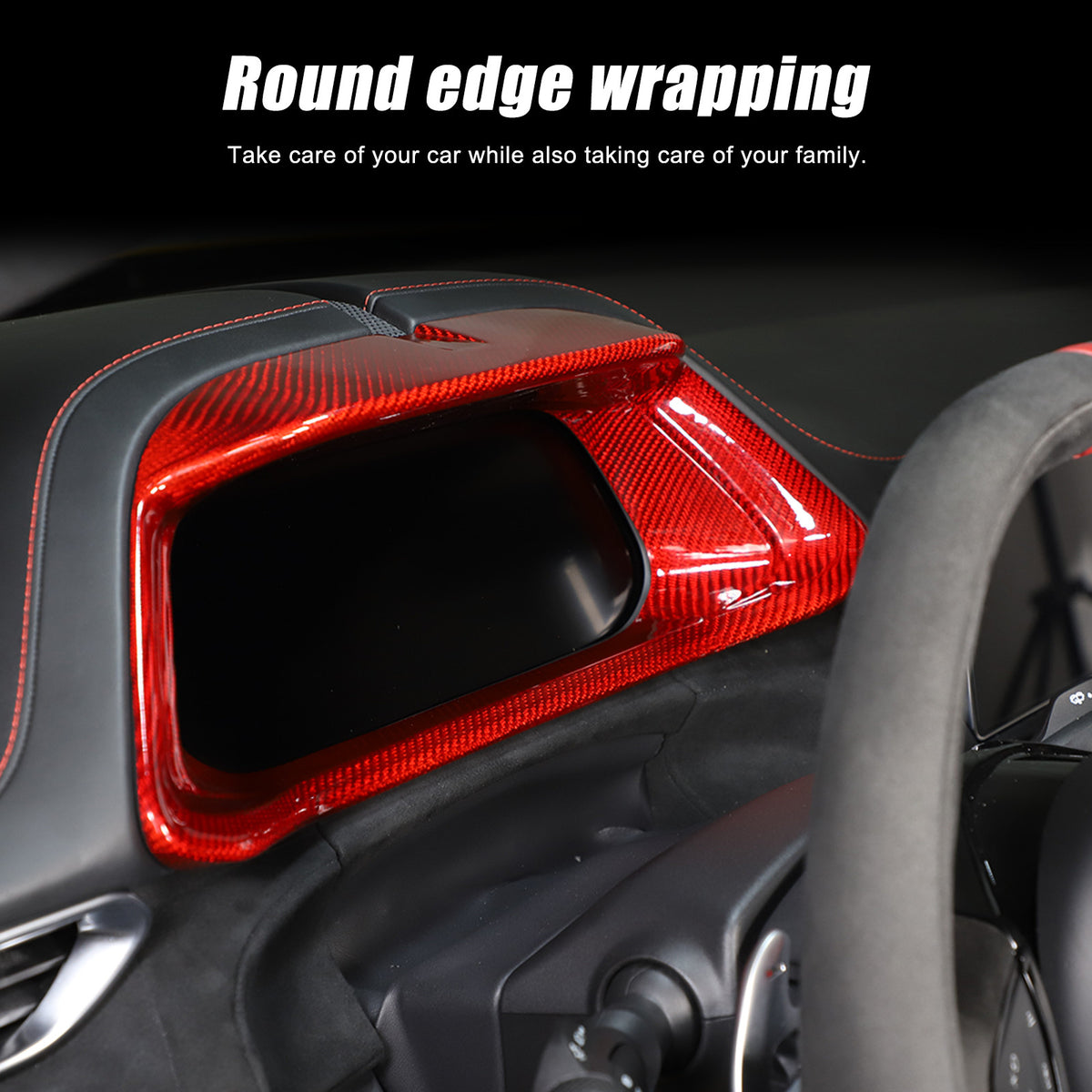 Red Real Carbon Fiber Interior Exterior Conosle Trim Cover For Lotus EMIRA 21-25 193