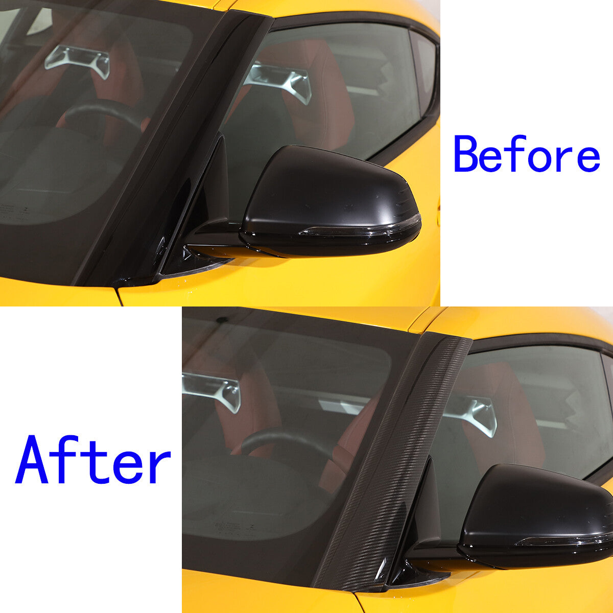 Car Exterior A-Pillar Trim Door Cover Window Post for Toyota Supra A90 2019-24 10