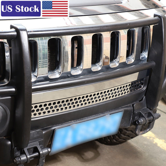 Steel Front Bumper Air Intakes Duct Vent Bezel Cover trim For Hummer H3 05-09 US 1